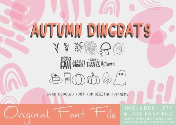 Autumn Dingbats Font for Digital Creativity
