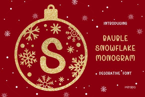 Bauble Snowflake Font for Festive Web Design