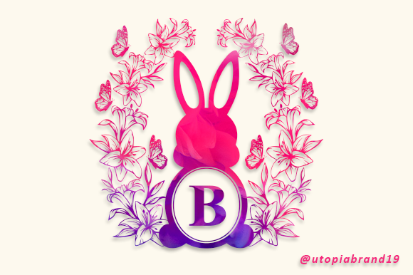 Bunny Flowers Monogram Font for Web Design