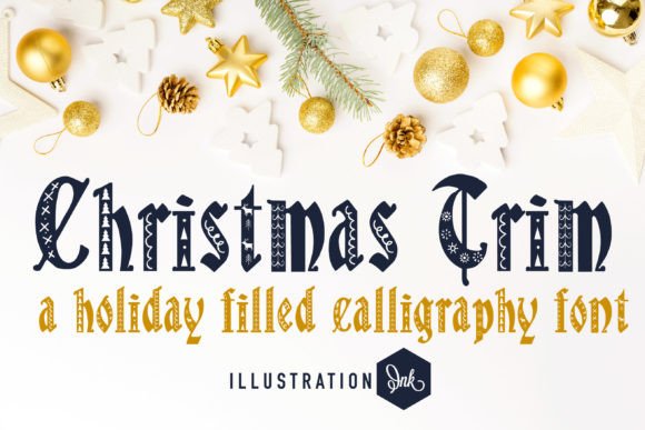 Christmas Trim Font for Festive Web Design