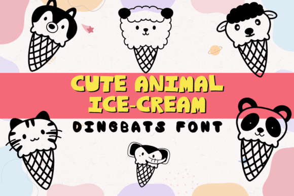 Cute Animal Ice Cream Font for Branding Projects