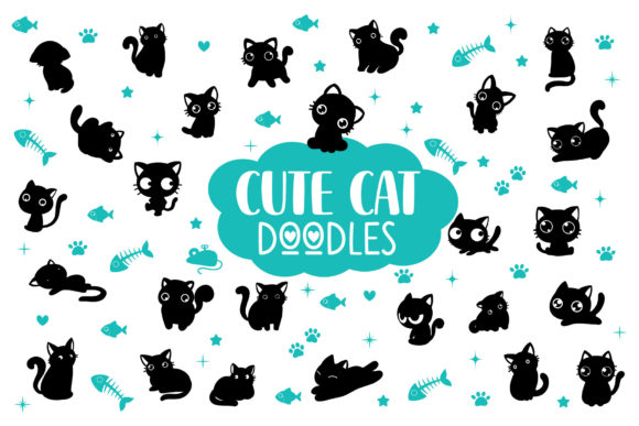 Cute Cat Doodles Font Review for Editorial Design