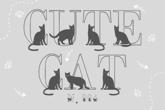 Cute Cat N.004: A Playful Font for Creative Makers