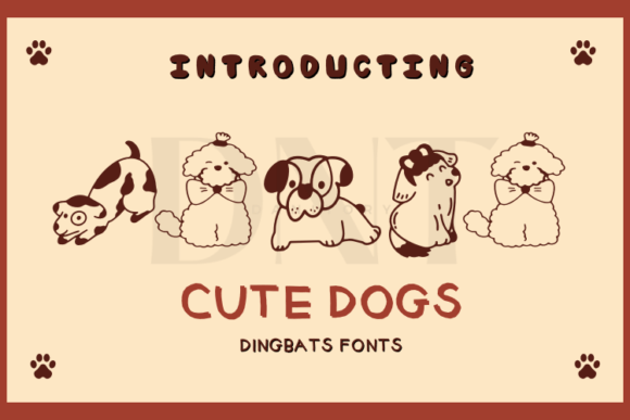 Cute Dogs Font for Editorial Design