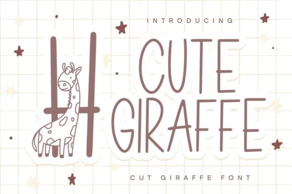 Cute Giraffe Font for Handmade Projects