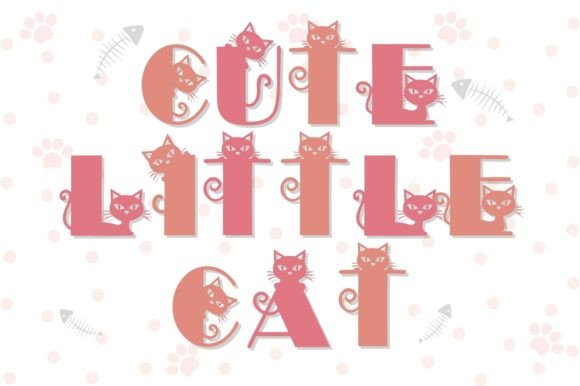 Cute Little Cat Font for Branding and Design