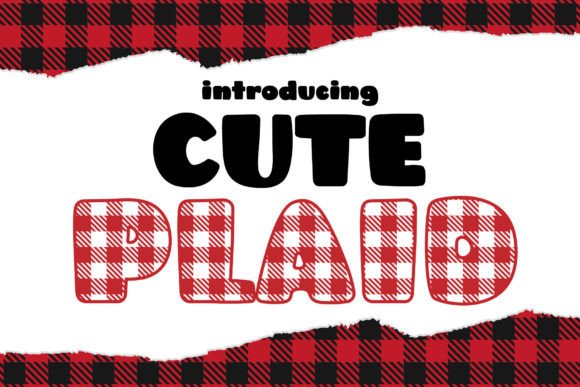 Cute Plaid Font for Handmade Creations
