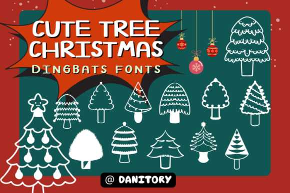 Cute Tree Christmas Font for Branding and Design