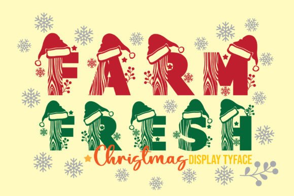 Farm Fresh Christmas Font for Branding and Design