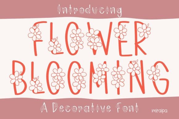 Flower Blooming Font for Web Design