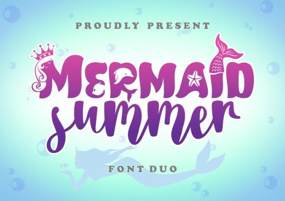 Mermaid Summer Duo: A Playful Typeface for Coastal Branding