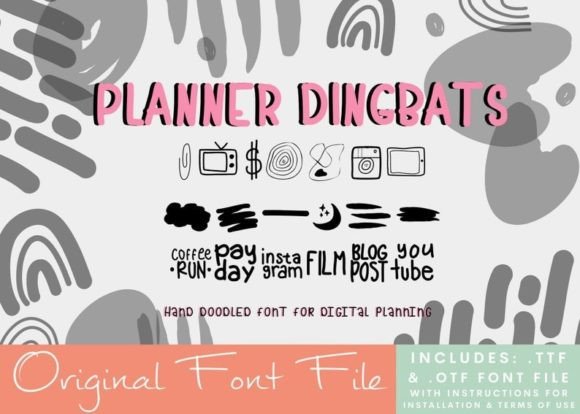 Planner Dingbats: A Fun Font for Business Branding
