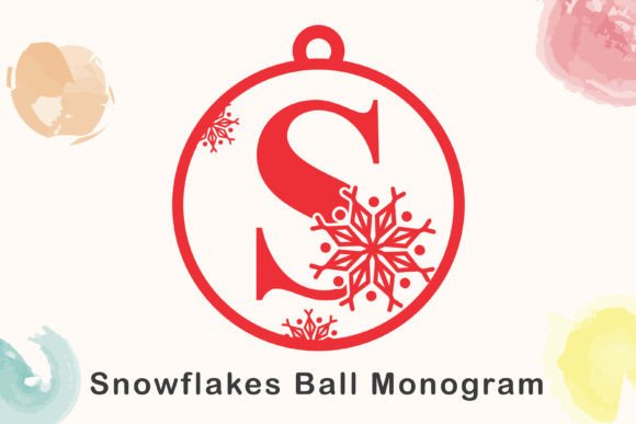 Snowflakes Ball Monogram for Festive Campaigns