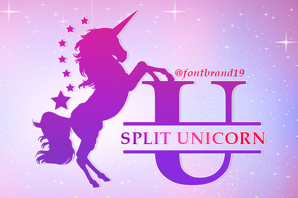 Split Unicorn Monogram: A Versatile Decorative Font for Editorial Design