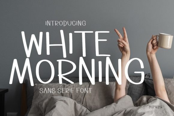 White Morning Font for Handmade and Commercial Creations