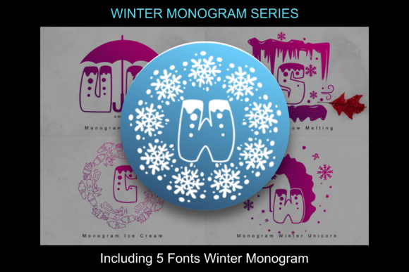 Winter Monogram Series: A Festive Font for Branding Projects